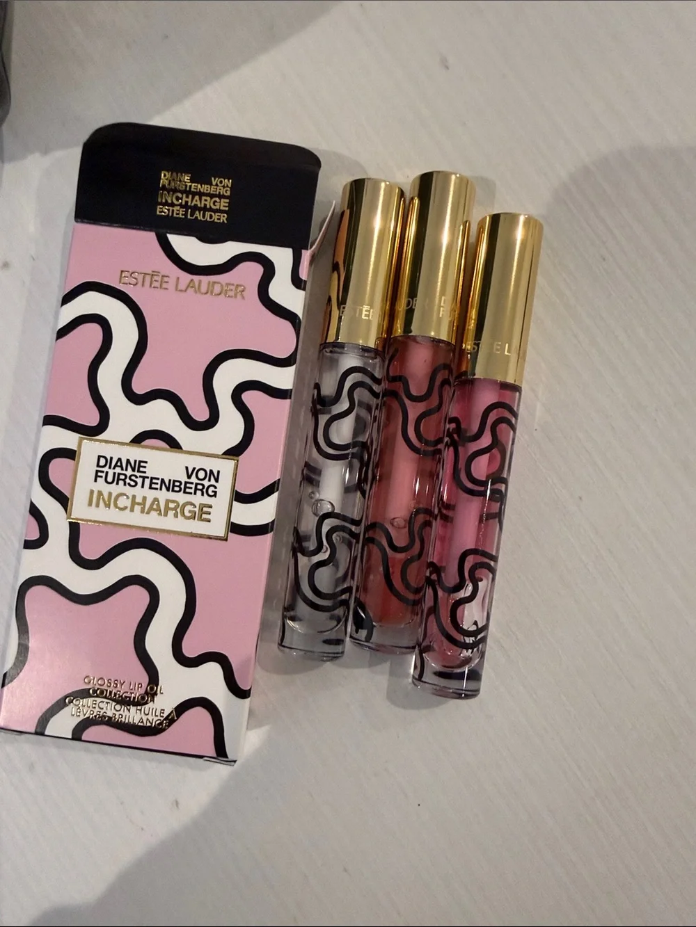 NEW Estée Lauder x DVF Limited Edition InCharge Glossy Lip Oil Gift Set
